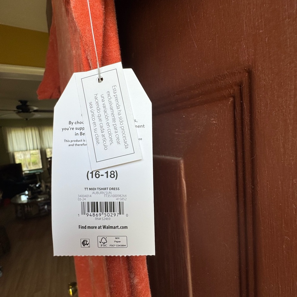 Time & Tru NWT Maxi Dress Size XL - Picture 4 of 4